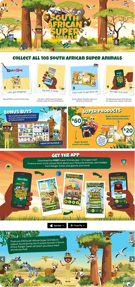 Pick n Pay — collect all 100 South African Super Animals