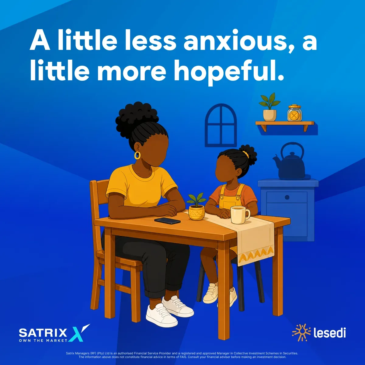 Satrix Lesedi — a little less anxious, a little more hopeful