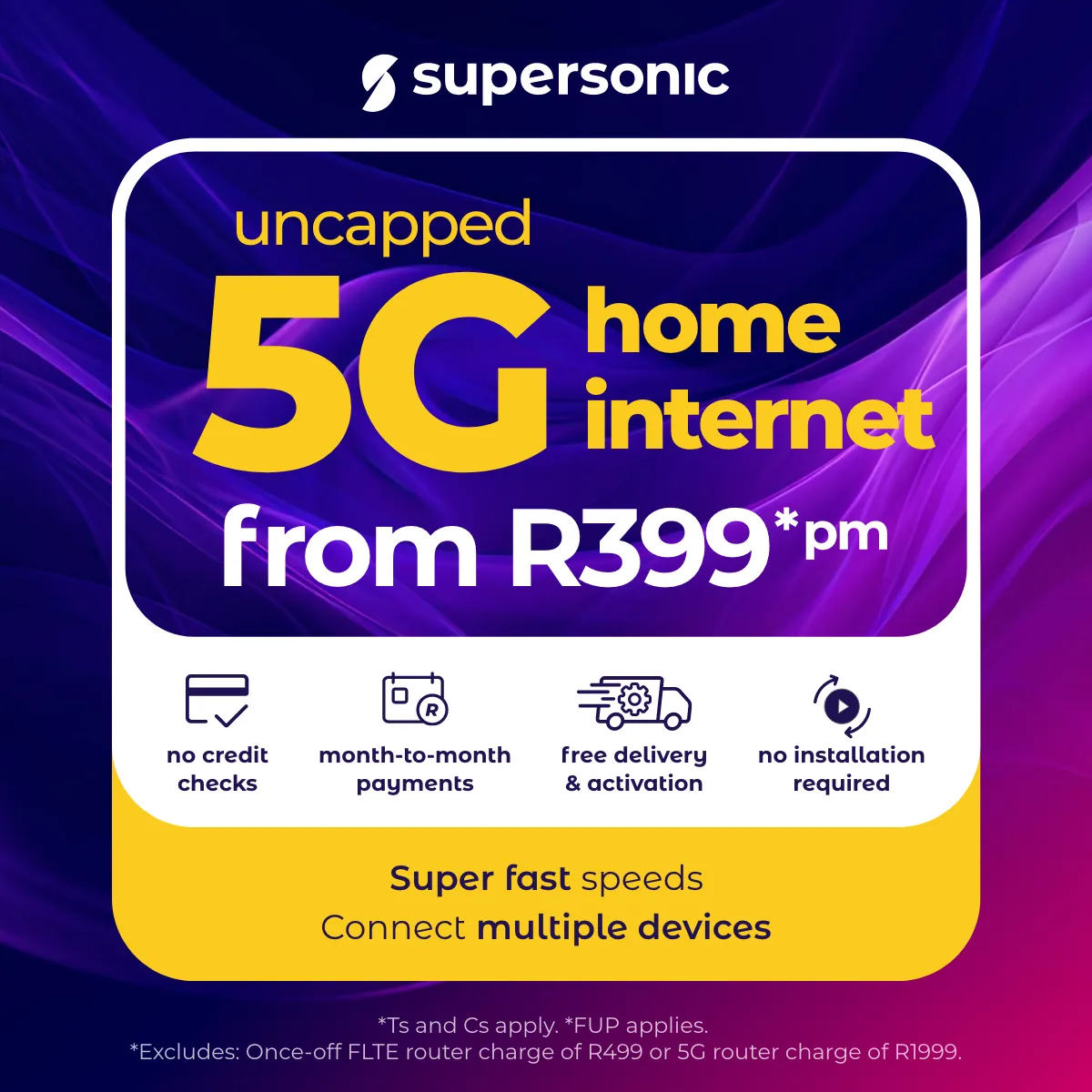 Supersonic — unlimited 5G home internet offer